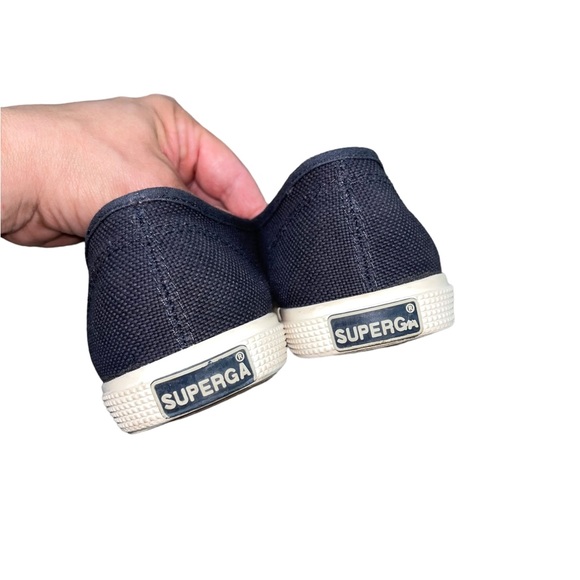 Like New Superga Tennis Shoes Sneakers 7 Navy Blue - Picture 11 of 15